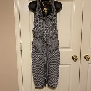 Ronnie Kobo Dress with fringe detail. Bodycon